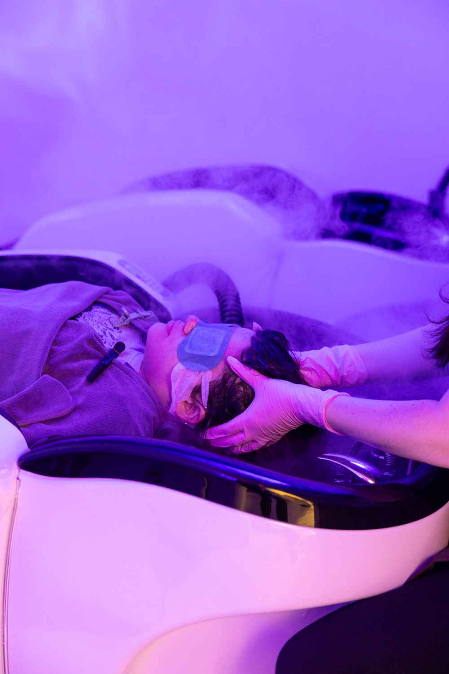 Steam scalp treatment at Invita Head Spa Fort Lauderdale