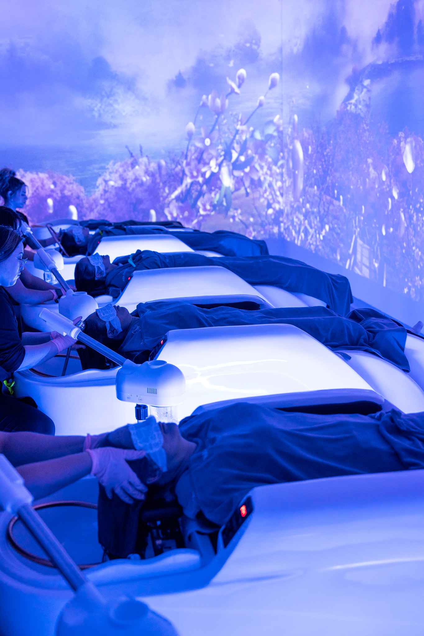 Guests receiving head spa treatments at Invita Head Spa Las Vegas